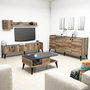 Hanah Home Lidya 2 Juego de Muebles para Sala de Estar Nogal y Mármol